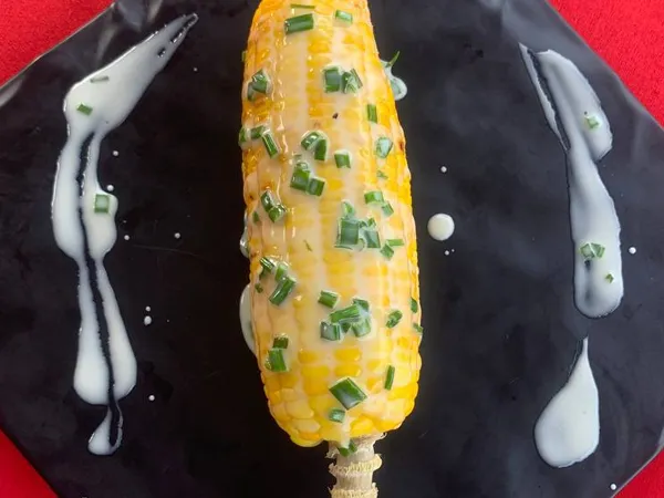Grilled corn & coconut Cream